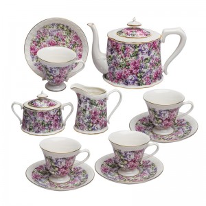 August Grove Mullens 11 Piece Porcelain Tea Set CTLI1118